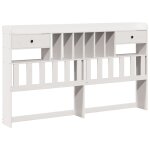 Vidaxl tte de lit avec rangement blanc 180 cm bois massif de pin