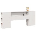 Vidaxl tête de lit avec rangement blanc 200 cm bois massif de pin Vidaxl tête de lit avec rangement blanc 200 cm bois massif de pin