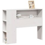 Vidaxl tte de lit avec rangement blanc 90 cm bois massif de pin