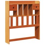 Vidaxl tte de lit avec rangement cire marron 100cm bois massif de pin