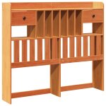 Vidaxl tte de lit avec rangement cire marron 120cm bois massif de pin