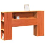 Vidaxl tte de lit avec rangement cire marron 135cm bois massif de pin
