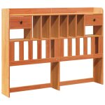 Vidaxl tte de lit avec rangement cire marron 150cm bois massif de pin