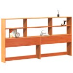 Vidaxl tte de lit avec rangement cire marron 180cm bois massif de pin