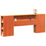 Vidaxl t�te de lit avec rangement cire marron 200cm bois massif de pin