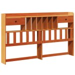 Vidaxl tte de lit avec rangement cire marron 200cm bois massif de pin