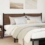 Vidaxl t�te de lit de remplacement ch�ne marron 160 cm bois d'ing�nierie et acier