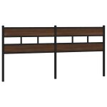 Vidaxl t�te de lit de remplacement ch�ne marron 180 cm acier et bois d'ing�nierie