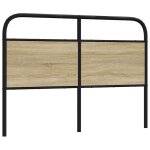 Vidaxl t�te de lit de remplacement ch�ne sonoma 120 cm acier et bois d'ing�nierie