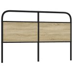 Vidaxl t�te de lit de remplacement ch�ne sonoma 160 cm acier et bois d'ing�nierie