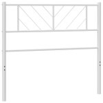 Vidaxl t�te de lit de remplacement m�tal blanc 90 cm