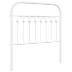 Vidaxl t�te de lit de remplacement m�tal blanc 90 cm