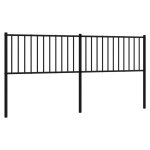 Vidaxl t�te de lit de remplacement m�tal noir 180 cm