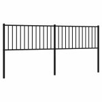 Vidaxl t�te de lit de remplacement m�tal noir 193 cm