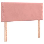 Vidaxl t�te de lit rose 100x5x78 / 88 cm velours