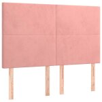 Vidaxl t�te de lit rose 144x5x118 / 128 cm velours