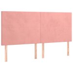 Vidaxl t�te de lit rose 180x5x118 / 128 cm velours