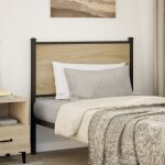 Vidaxl tte de lit sonoma 90 cm bois d'ingnierie et acier