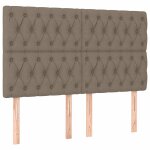 Vidaxl t�te de lit taupe 160x7x118 / 128 cm tissu