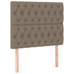 Vidaxl t�te de lit taupe 90x7x118 / 128 cm tissu