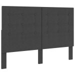 Vidaxl tête de lit touffetée gris foncé tissu 140x200 cm Vidaxl tête de lit touffetée gris foncé tissu 140x200 cm
