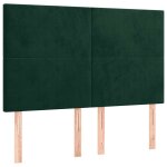 Vidaxl t�te de lit vert fonc� 144 x 5 x 118 / 128 cm velours