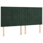 Vidaxl t�te de lit vert fonc� 160x5x118 / 128 cm velours