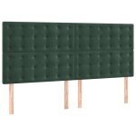 Vidaxl t�te de lit vert fonc� 180x5x118 / 128 cm velours