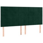 Vidaxl t�te de lit vert fonc� 180x5x118 / 128 cm velours