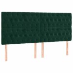 Vidaxl t�te de lit vert fonc� 180x7x118 / 128 cm velours