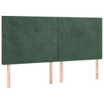 Vidaxl t�te de lit vert fonc� 200x5x118 / 128 cm velours