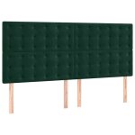 Vidaxl t�te de lit vert fonc� 200x5x118 / 128 cm velours
