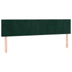 Vidaxl t�tes de lit vert fonc� 200x5x78 / 88 cm velours
