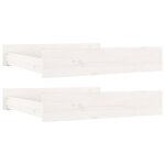 Vidaxl tiroirs de lit 2 pcs blanc bois de pin massif