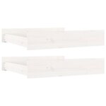 Vidaxl tiroirs de lit 2 pcs blanc bois de pin massif