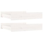 Vidaxl tiroirs de lit 2 pcs blanc bois de pin massif