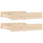 Vidaxl tiroirs de lit 2 pcs bois de pin massif