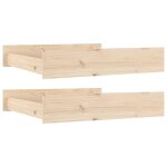 Vidaxl tiroirs de lit 2 pcs bois de pin massif