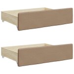 Vidaxl tiroirs de lit 2 pcs cappuccino bois d'ingnierie et similicuir