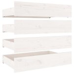 Vidaxl tiroirs de lit 4 pcs blanc bois de pin massif