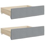 Vidaxl tiroirs de rangement dessous de lit 2 pcs gris clair