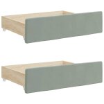 Vidaxl tiroirs de rangement dessous de lit 2 pcs gris clair Vidaxl tiroirs de rangement dessous de lit 2 pcs gris clair
