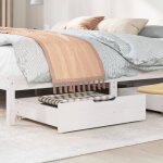 Vidaxl tiroirs sous le lit 2 pcs blanc 75x55x17 cm bois de pin massif