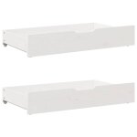 Vidaxl tiroirs sous le lit 2 pcs blanc 95x55x17 cm bois de pin massif