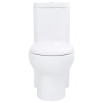 Vidaxl toilette d'angle en c�ramique pour salle de bains blanc