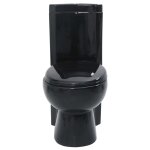Vidaxl toilette d'angle en c�ramique pour salle de bains noir