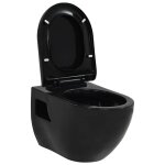 Vidaxl toilette murale c�ramique noir