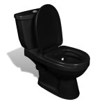 Vidaxl toilette avec r�servoir noir