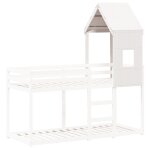 Vidaxl toit de lit pour enfants blanc 60x99x139, 5cm bois de pin massif