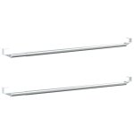 Vidaxl tringles  rideau 2 pcs blanc et argent 40 - 60 cm aluminium